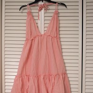 Bright Pink Backless Sundress (XXL)